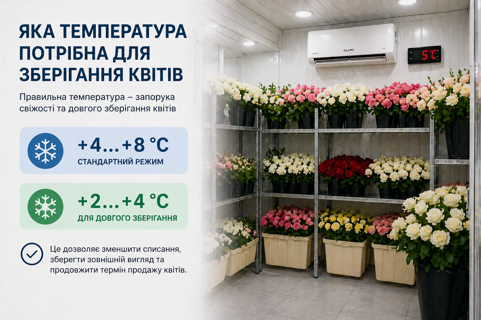купити кондиціонер для квіткового магазину